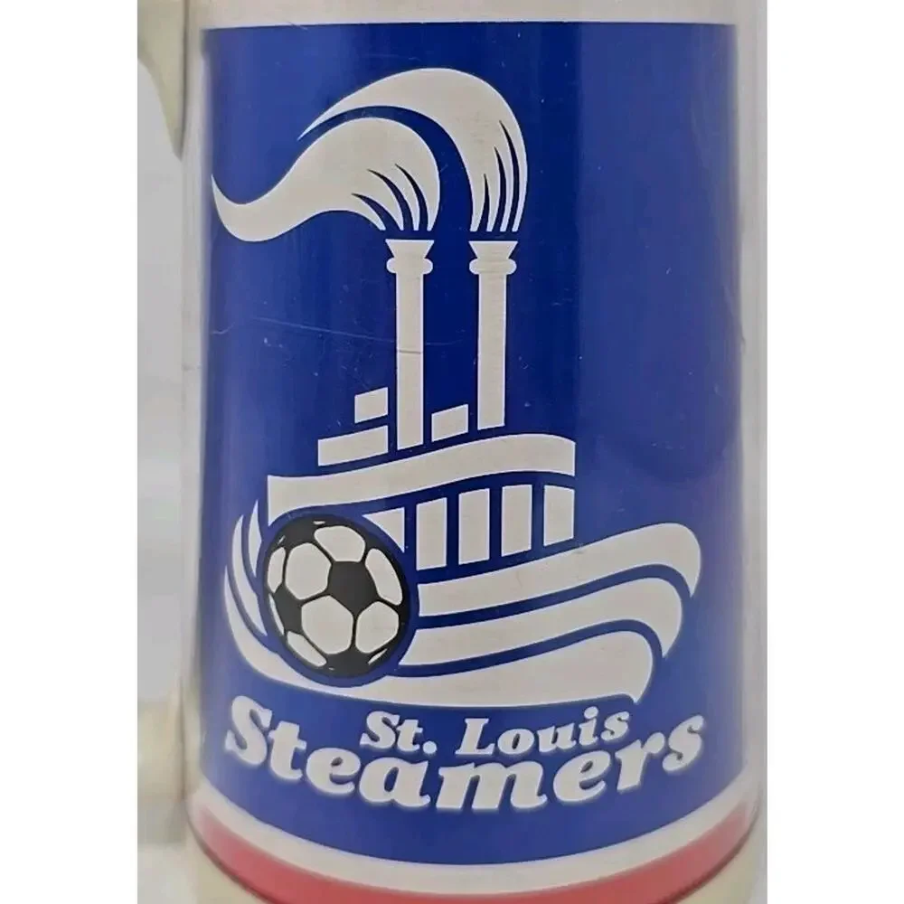 1984 St Louis Steamers Soccer Budweiser LA Olymics‎ Beer Thermo Mug U272